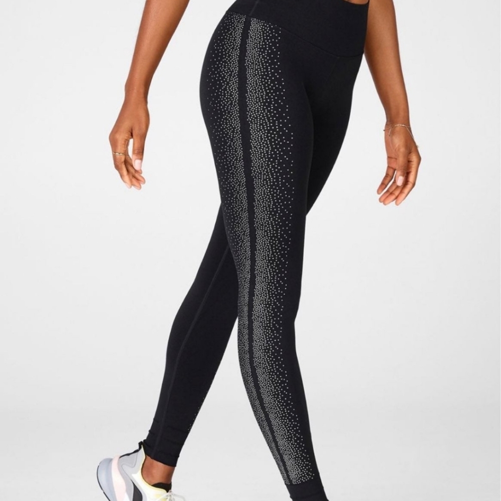 FABLETIC SCULPKNIT REFLECTIVE LEGGING VISIBILITY PRINT
